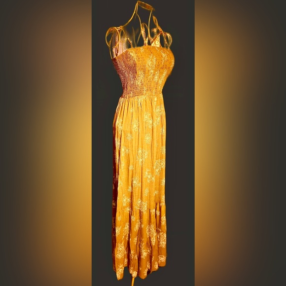 Only 1 Left: NWT Ces Femme Trendy Wide Leg Camel Boho Jumpsuit, 100% Rayon, Med - Picture 12 of 16